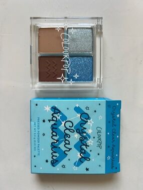NWT ColourPop Mini Eyeshadow Quad in Crystal Clear Aquarius Zodiac